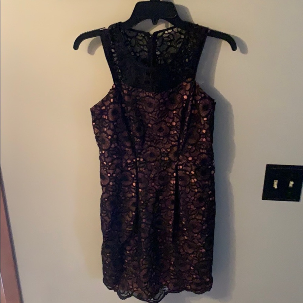 Jessica Simpson black and pink cocktail dress
